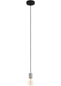 Eglo H&auml;ngeleuchte "YORTH", silber (silberfarben, nickelfarben), &Oslash; 5cm H: 150cm, 1 Stk., Leuchten, H&auml;ngeleuchte aus Stahl - exkl. E27 - 40W, H&auml;ngeleuchte
