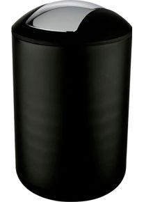 M&uuml;lleimer Wenko "Brasil", schwarz, B:19,5cm H:31cm T:19,5cm, Kunststoff, M&uuml;lleimer, M&uuml;lleimer, mit Schwingdeckel, 6,5 Liter