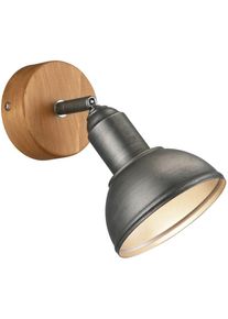Trio LEUCHTEN Wandleuchte "Delhi", grau (nickelfarben), 1, H: 20,5cm, Leuchten, Wandleuchte