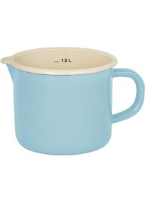Kr&uuml;ger Milchtopf KR&Uuml;GER "Sylt", blau (pastell, blau), B:12cm H:11cm L:18cm &Oslash;:12cm, T&ouml;pfe, Milchtopf, Induktion