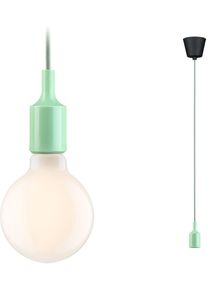 Paulmann Pendelleuchte "Ketil", gr&uuml;n (hellgr&uuml;n, schwarz), 1, &Oslash; 9cm, 1 Stk., Leuchten, E27, max. 1x60W E27, 230V, Stoff/Silikon, Pendelleuchte