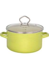 Kr&uuml;ger Fleischtopf KR&Uuml;GER "Juist", gr&uuml;n (pastell, gr&uuml;n), B:20cm H:12cm L:28cm &Oslash;:20cm, T&ouml;pfe, Fleischtopf, Induktionsgeeignet