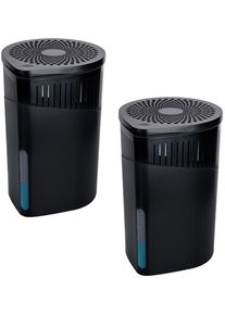 Luftentfeuchter Wenko "Modell Drop", schwarz, B:15cm H:23cm T:15cm, Luftentfeuchter, Luftentfeuchter, 2 Entfeuchter mit je 1 x 1000 g Entfeuchter Block