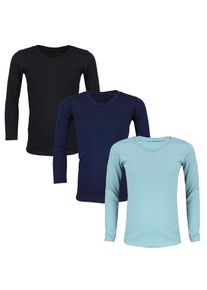 Unterhemd TUPTAM "Unterhemd Kinder Unisex Unterhemd Langarm 3er Pack", M&auml;dchen, Gr. 158, N-Gr, rosa (farbenmix 2), Obermaterial: 100% Baumwolle CO., Unterhemden Unterhemd