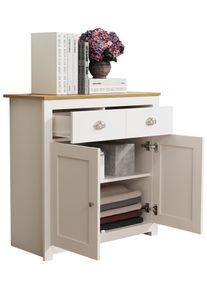 Kommode Vcm "Holz Kommode Sideboard Schublade BalusaL", wei&szlig;, B:82cm T:35cm, Sideboards, Kommode
