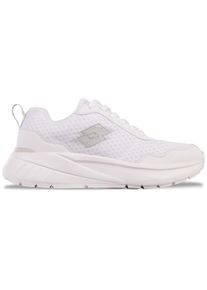 Sneaker Lotto, Herren, Gr. 46, wei&szlig; (wei&szlig;, leuchtendesgrau), Kunstfaser, Synthetik, unifarben, Schuhe Sneaker, - extra leicht & bequem