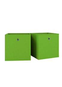 Faltbox Vcm "2er Set Faltbox Klappbox Aufbewahrungsbox Boxas", gr&uuml;n, B:27cm T:27cm, Aufbewahrungsboxen, Faltbox