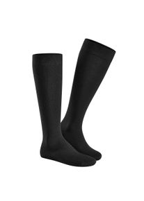 Kniestr&uuml;mpfe Hudson "Kniestrumpf Relax Cotton", Herren, Gr. 45-46, schwarz (schwarz 0005), Obermaterial: 97% Baumwolle CO. 3% Elasthan EL., Socken Kniestr&uuml;mpfe
