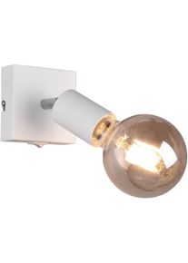 REALITY LEUCHTEN Wandstrahler "VANNES", wei&szlig;, 1, H: 11,5cm, 1 Stk., Leuchten, E27-Leuchtmittel frei w&auml;hlbar, dreh- und schwenkbar, Wandstrahler