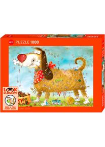 Puzzle Heye "At the Dog / Look Closely", bunt, Puzzles, KinderB:50cm H:70cm, Motiv, Puzzle, Made in Germany, B:50cm H:70cm