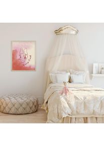 Wandbild Komar "Disney Daisy Duck Watercolours", rosa (farbe bild(er): rosa), Disney, 1 Stk., Vlies, Bilder, Wandbild, 30 x 40 cm (Breite x H&ouml;he) - Kinderzimmer, Dekoration