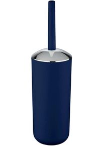 WC-Garnitur Wenko "Brasil", blau (dunkelblau), H:37cm L:10cm, Kunststoff, Reinigungsb&uuml;rsten, WC-Garnitur