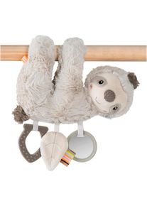 babyFEHN Greifspielzeug FEHN "Lazy, Crazy & Pink, Activity-Faultier", grau (grau, beige), Greifspielzeug, BabyB:22cm H:6,5cm L:24cm, Nicki, Pl&uuml;sch, Softvelour, Greifspielzeug, B:22cm H:6,5cm L:24cm