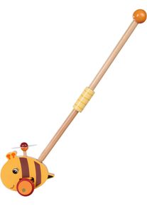 Schiebestab Eichhorn "Biene", bunt, Nachziehspielzeug, Baby, Holz, Silikon, Schiebestab
