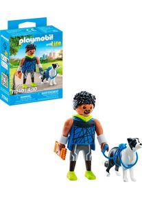 Konstruktions-Spielset Playmobil "Jogger mit Border Collie (71740), Playmobil My Life", bunt, Spielbausteine, Kinder, Kunststoff, Konstruktions-Spielset