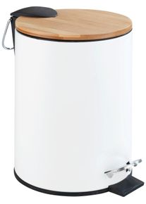 Kosmetikeimer Wenko "Toronta", wei&szlig;, B:17cm H:23,5cm T:21cm, Metall, M&uuml;lleimer, Kosmetikeimer, 3 Liter, BxTxH: 17x21x23,5 cm