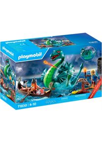 Konstruktions-Spielset Playmobil "Wikinger mit Seeungeheuer (71830), Playmobil History", bunt, Spielbausteine, Baby, Kunststoff, Konstruktions-Spielset, Made in Europe