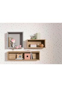 Wandregal Paidi "Wandbox L/H", braun (eiche, montana), B:40cm H:18,5cm T:18,7cm, Holzwerkstoff, Regale, Wandregal, viele Farbvarianten, l&auml;ngs und hochkant montierbar
