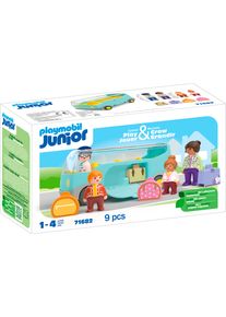 Konstruktions-Spielset Playmobil "Reisebus (71682), JUNIOR", bunt, Spielbausteine, Baby, Kunststoff, Konstruktions-Spielset, Made in Europe