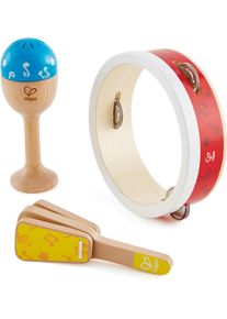 Spielzeug-Musikinstrument HAPE "Junior Perkussion Set", bunt, Spielzeug-Musikinstrumente, Kinder, Holz, Spielzeug-Musikinstrument