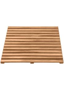 Saunabodenrost Wenko "Acacia", beige (natur, holzfarben), H:25mm, Badematten, Saunabodenrost, BxL: 55 x 85 cm