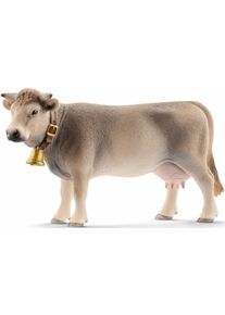 Spielfigur SCHLEICH "FARM WORLD, Braunvieh Kuh (13874)", braun, Spielfiguren, KinderB:4cm H:8cm T:13cm, Kunststoff, Spielfigur, B:4cm H:8cm T:13cm