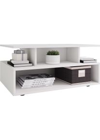 Couchtisch Vcm "Holz Sofatisch Couchtisch Wohnzimmertisch Esila", wei&szlig;, B:80cm T:50cm, Tische, Couchtisch