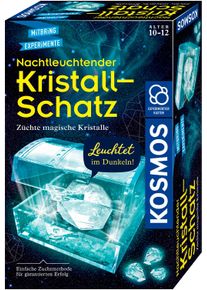 Experimentierkasten Kosmos "Nachtleuchtender Kristall-Schatz", blau (wei&szlig;, neutral), Experimentierk&auml;sten, Kinder, Experimentierkasten, Made in Germany