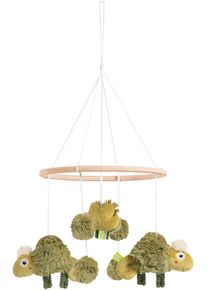 babyFEHN Mobile FEHN "Lazy, Crazy & Pink, Holz-Mobile Cham&auml;leon", gr&uuml;n (khaki, olive), Mobil&eacute;s, BabyB:33cm H:2,8cm L:51cm, Pl&uuml;sch, Softvelour, Mobile, B:33cm H:2,8cm L:51cm