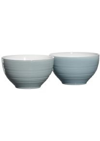 Ritzenhoff & Breker M&uuml;slischale RITZENHOFF & BREKER "Suomi", blau (graublau), H:8cm &Oslash;:14cm, Porzellan, Sch&uuml;sseln, M&uuml;slischale, 2-teilig