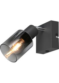 REALITY LEUCHTEN Deckenstrahler "CADIZ, Spot 1-flammig, exkl 1xE14 max 10W, Glas anthrazit, verspiegelt", grau (anthrazit), 1, &Oslash; 7cm H: 9cm, 1 Stk., Leuchten, verstellbarer Spot als Wandstrahler oder Deckenstrahler mit Glasschirm, Deckenstrahler