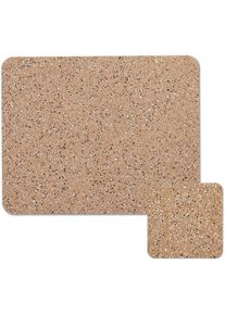 Organizer zeller PRESENT, beige (natur), B:50cm H:0,5cm T:40cm, Kork, Aufbewahrungsboxen, Organizer, wendbar