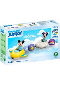 Konstruktions-Spielset Playmobil "Mickys & Minnies Wolkenflug (71697), JUNIOR & Disney", bunt, Spielbausteine, Baby, Kunststoff, Konstruktions-Spielset, Made in Europe