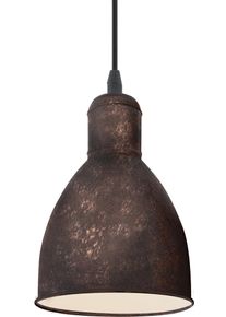 Eglo H&auml;ngeleuchte "PRIDDY 1 Pendellampe, E27, IP20, Stahl, Vintage, Esstischlampe, Lampe", braun (kupferfarben), 1, &Oslash; 15,5cm, Leuchten, H&auml;ngeleuchte, H110 x &Oslash;15,5 cm, kupferfarben-antik, 1X40W exkl., H&auml;ngeleuchte