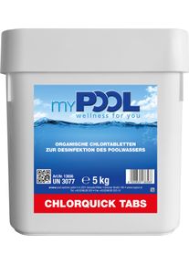 Chlortabletten MY POOL BWT "MY Chlorquick Tabs 20 g", wei&szlig;, 1 kg, Wasserpflegemittel, Chlortabletten