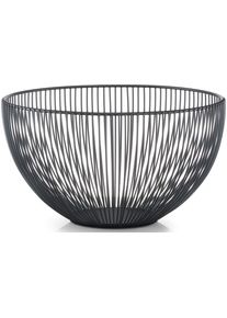 Obstschale zeller PRESENT, schwarz, H:14cm &Oslash;:25cm, Metall, Sch&uuml;sseln, Obstschale, in klarem Design
