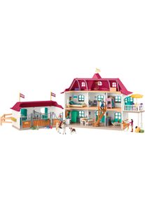 Spielwelt Schleich "HORSE CLUB, Lakeside Country House and Stable (42706)", bunt, Spielfigurenwelten, KinderB:96cm H:42cm T:24cm, Kunststoff, Spielwelt, Made in Europe, B:96cm H:42cm T:24cm