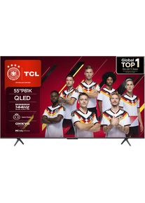 TCL QLED-Fernseher "55P81KX2", Energieeffizienz: F, schwarz, 55, Fernseher, 144Hz, Multi-HDR, Dolby Vision, Game Master, Smart TV, Apple TV, ONKYO, QLED-Fernseher