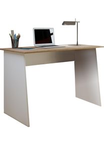 Schreibtisch Vcm "Holz Schreibtisch Computertisch Masola Maxi", braun (wei&szlig;, sonoma, eiche), B:110cm T:50cm, Tische, Schreibtisch
