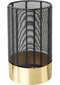 Windlicht OTTO HOME "Kerzenhalter Alienor", gold (schwarz, goldfarben), H:22cm &Oslash;:13cm, Metall, Kerzenhalter, Windlicht, aus Metall, mit Draht-Struktur