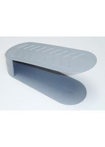 Schuhregal Ruco "(Schuhstapler)", silber (silberfarben), B:10cm H:12,5cm T:25,5cm, Kunststoff, Regale, Schuhregal, Kunststoff, schafft Platz und Ordnung