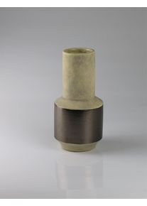 Dekovase AM Design "aus Keramik", braun, B:9,5cm H:15,5cm, Keramik, Vasen, Dekovase, 2er Set, BxH: 9,5x15,5 cm