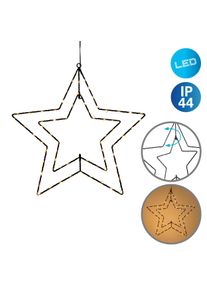 N&auml;ve N&Auml;VE Dekolicht "3D Stern", schwarz, &Oslash; 38cm, Leuchten, Weihnachtsdeko aussen, Dekolicht