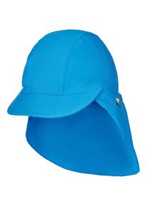 Schirmm&uuml;tze Sterntaler "Badem&uuml;tze mit Nackenschutz uni", Kinder, Gr. 45, blau (leuchtblau), Obermaterial: 82% Polyamid PA. 18% Elasthan EL., M&uuml;tzen Schirmm&uuml;tze