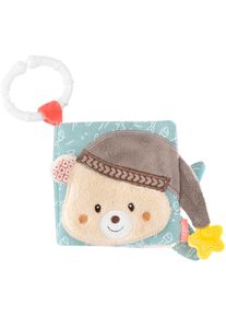 babyFEHN Greifspielzeug FEHN "Bruno, Stoffbuch", bunt, Greifspielzeug, BabyB:11cm H:11cm, Greifspielzeug, mit Ring zur Befestigung an Kinderwagen, Babyschale oder Bett, B:11cm H:11cm