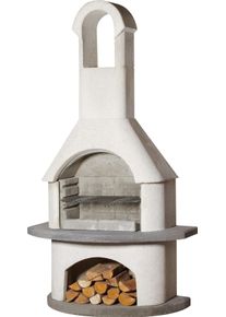Grillkamin Buschbeck "Valenzia", grau (wei&szlig;, anthrazit), B:110cm H:203cm T:65cm, Grills, Grillkamin, BxTxH: 110x65x203 cm