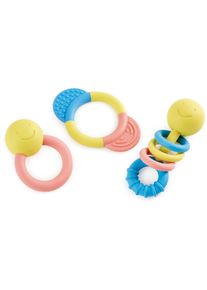 Greifspielzeug HAPE "Rassel- und Bei&szlig;ring-Set", bunt, Greifspielzeug, Baby, Kunststoff, Greifspielzeug