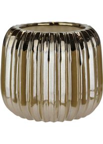 Dekovase I.GE.A. "Vase aus Keramik", braun, B:13cm H:11cm, Keramik, Vasen, Dekovase, Dekovase Blumenvase Modern f&uuml;r Tischdeko Tischvase Deko Trockenblume