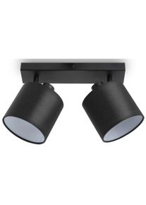 Paco Home Wandleuchte "ANIKA", schwarz (schwarz, wei&szlig;), 2, &Oslash; 12,1cm H: 19cm, Leuchten, Wandleuchte