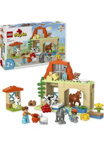 Konstruktionsspielsteine Lego "Tierpflege auf dem Bauernhof (10416), Lego DUPLO Town", bunt, Spielbausteine, Baby, Kunststoff, Konstruktionsspielsteine, Made in Europe